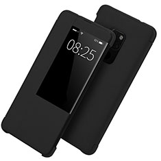 Funda de Cuero Cartera con Soporte Carcasa T10 para Huawei Mate 20 X 5G Negro