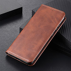 Funda de Cuero Cartera con Soporte Carcasa T10 para Huawei P Smart (2020) Marron