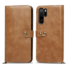 Funda de Cuero Cartera con Soporte Carcasa T10 para Huawei P30 Pro New Edition Naranja