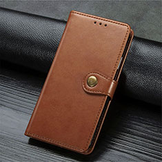 Funda de Cuero Cartera con Soporte Carcasa T10 para Oppo F15 Marron