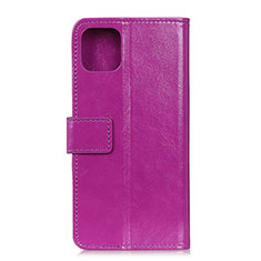 Funda de Cuero Cartera con Soporte Carcasa T10 para Xiaomi Mi 11 Lite 5G NE Morado