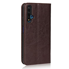 Funda de Cuero Cartera con Soporte Carcasa T11 para Huawei Honor 20S Marron