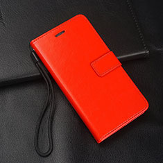 Funda de Cuero Cartera con Soporte Carcasa T11 para Huawei Honor View 20 Rojo