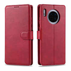 Funda de Cuero Cartera con Soporte Carcasa T11 para Huawei Mate 30 Pro 5G Rojo