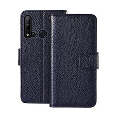 Funda de Cuero Cartera con Soporte Carcasa T11 para Huawei Nova 5i Azul