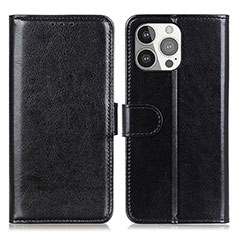 Funda de Cuero Cartera con Soporte Carcasa T12 para Apple iPhone 13 Pro Negro