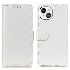 Funda de Cuero Cartera con Soporte Carcasa T12 para Apple iPhone 14 Blanco