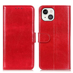 Funda de Cuero Cartera con Soporte Carcasa T12 para Apple iPhone 14 Plus Rojo