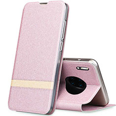 Funda de Cuero Cartera con Soporte Carcasa T12 para Huawei Mate 30 Oro Rosa