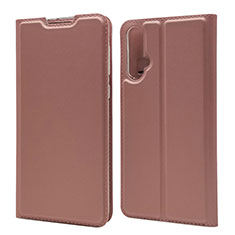 Funda de Cuero Cartera con Soporte Carcasa T12 para Huawei Nova 5 Pro Oro Rosa