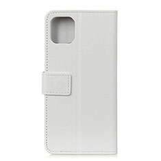 Funda de Cuero Cartera con Soporte Carcasa T12 para Xiaomi Mi 11 Lite 4G Blanco