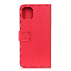 Funda de Cuero Cartera con Soporte Carcasa T12 para Xiaomi Mi 11 Lite 5G NE Rojo