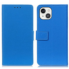 Funda de Cuero Cartera con Soporte Carcasa T14 para Apple iPhone 13 Azul