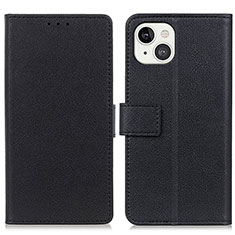 Funda de Cuero Cartera con Soporte Carcasa T14 para Apple iPhone 13 Negro