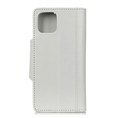 Funda de Cuero Cartera con Soporte Carcasa T14 para Xiaomi Mi 11 5G Blanco