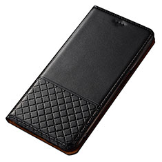 Funda de Cuero Cartera con Soporte Carcasa T14 para Xiaomi Redmi Note 8 (2021) Negro