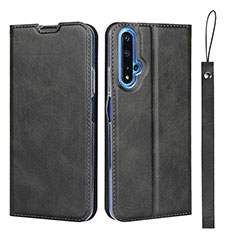 Funda de Cuero Cartera con Soporte Carcasa T15 para Huawei Honor 20 Negro