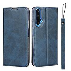 Funda de Cuero Cartera con Soporte Carcasa T15 para Huawei Honor 20S Azul