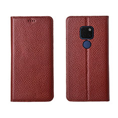 Funda de Cuero Cartera con Soporte Carcasa T15 para Huawei Mate 20 Marron