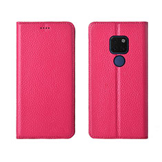 Funda de Cuero Cartera con Soporte Carcasa T15 para Huawei Mate 20 Rosa Roja