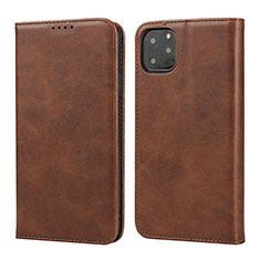 Funda de Cuero Cartera con Soporte Carcasa T16 para Apple iPhone 11 Pro Max Marron