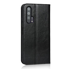 Funda de Cuero Cartera con Soporte Carcasa T16 para Huawei Honor 20 Pro Negro