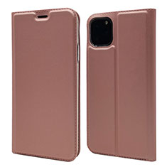 Funda de Cuero Cartera con Soporte Carcasa T17 para Apple iPhone 11 Pro Max Oro Rosa