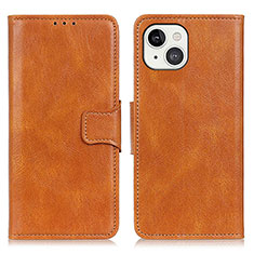 Funda de Cuero Cartera con Soporte Carcasa T17 para Apple iPhone 14 Marron