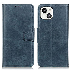 Funda de Cuero Cartera con Soporte Carcasa T17 para Apple iPhone 15 Azul