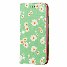 Funda de Cuero Cartera con Soporte Carcasa T17 para Huawei Nova Lite 3 Plus Verde