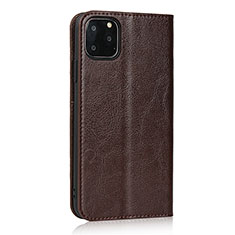 Funda de Cuero Cartera con Soporte Carcasa T18 para Apple iPhone 11 Pro Marron