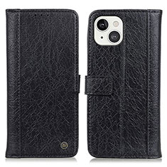 Funda de Cuero Cartera con Soporte Carcasa T18 para Apple iPhone 14 Plus Negro