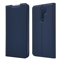 Funda de Cuero Cartera con Soporte Carcasa T18 para Xiaomi Redmi Note 8 Pro Azul