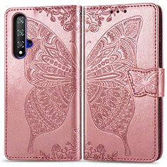 Funda de Cuero Cartera con Soporte Carcasa T19 para Huawei Honor 20 Oro Rosa