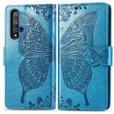 Funda de Cuero Cartera con Soporte Carcasa T19 para Huawei Honor 20S Azul