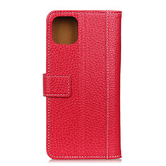 Funda de Cuero Cartera con Soporte Carcasa T19 para Xiaomi Mi 11 Lite 5G Rojo