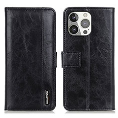 Funda de Cuero Cartera con Soporte Carcasa T20 para Apple iPhone 13 Pro Negro