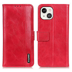 Funda de Cuero Cartera con Soporte Carcasa T20 para Apple iPhone 13 Rojo