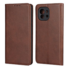 Funda de Cuero Cartera con Soporte Carcasa T20 para Xiaomi Mi 11 Lite 5G NE Marron