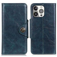 Funda de Cuero Cartera con Soporte Carcasa T21 para Apple iPhone 13 Pro Azul