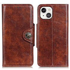 Funda de Cuero Cartera con Soporte Carcasa T21 para Apple iPhone 14 Marron