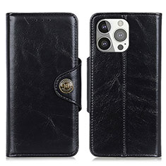 Funda de Cuero Cartera con Soporte Carcasa T21 para Apple iPhone 14 Pro Negro