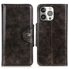 Funda de Cuero Cartera con Soporte Carcasa T21 para Apple iPhone 15 Pro Marron