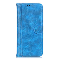 Funda de Cuero Cartera con Soporte Carcasa T21 para Samsung Galaxy Note 20 5G Azul Cielo