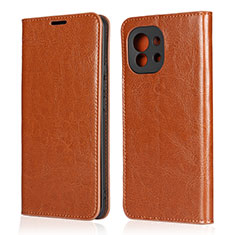 Funda de Cuero Cartera con Soporte Carcasa T21 para Xiaomi Mi 11 5G Marron Claro