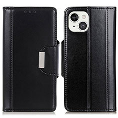 Funda de Cuero Cartera con Soporte Carcasa T22 para Apple iPhone 13 Negro