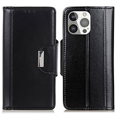 Funda de Cuero Cartera con Soporte Carcasa T22 para Apple iPhone 14 Pro Negro