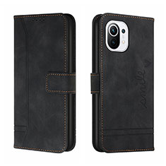 Funda de Cuero Cartera con Soporte Carcasa T22 para Xiaomi Mi 11 Lite 5G NE Negro