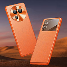 Funda de Cuero Cartera con Soporte Carcasa TB1 para Oppo Find X6 5G Naranja