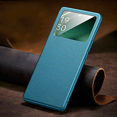 Funda de Cuero Cartera con Soporte Carcasa TB1 para Oppo Find X6 5G Verde